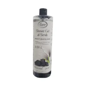 Lonni Cosmetics Lonni Shower Gel and Scrub Charcoal 1L - 3-in-1 Nourishing and Glowing Skin Tonic with Renewing Benefits.