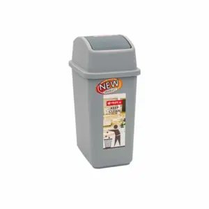 Lionstar Dustbin 14L Garbi Swing C-50 Slim Waste Bin With Flip Top Lid BPA Free Plastic For Home & Office