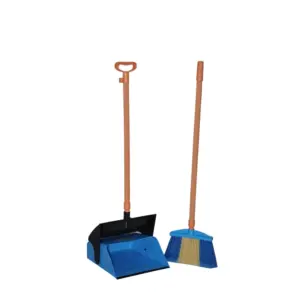 Lionstar Dustpan & Broom Set Vivian DP-16 Kitchen Broom for Sweeping Indoor, Apartment Broom with Dustpan Set, Dust Pan with Long Handle