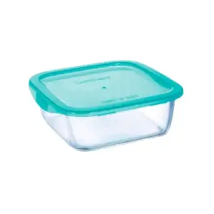 Luminarc Keep 'N' Flat Rim Square Storage Box 1.22L Lagoon P5520