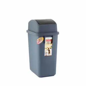 Lionstar Dustbin 20L Garbi Swing C-51 Slim Waste Bin With Flip Top Lid BPA Free Plastic For Home & Office