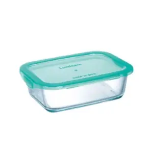 Luminarc Keep 'N' Flat Rim Rectangular Storage Box 820ml Lagoon P5518