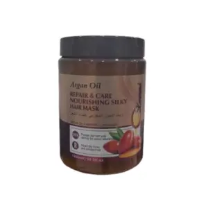 Lonni Cosmetics Lonni Argan Oil Repair & Care Nourishing Silky Hair Mask - 1000ml, Hydrates and Revitalizes for Soft, Smooth, and Healthy Hair.