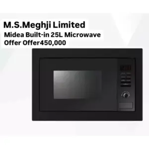 Midea Built-in Microwave Oven 25L, Compact Design, Manual Controls, Black AG925BVE-BK
