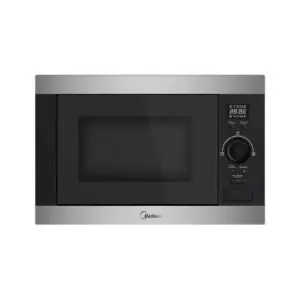 Midea Built-in Microwave Oven 25L, Compact, Manual Controls, Silver Black AG925BVE-SS