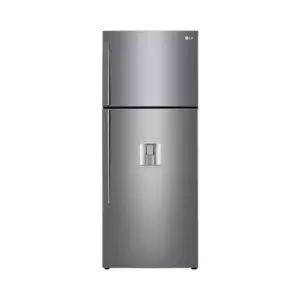 LG Refrigerator 438L Double Door Top Freezer Linear Cooling, Door Cooling, Fresh 0 Zone, Smart Inverter Linear Compressor, Hygiene Fresh, Smart ThinQ, Platinum Silver GL-T652HLCM