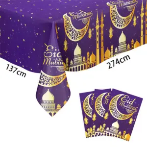Toys Eid Mubarak Mosque & Star Tablecloth