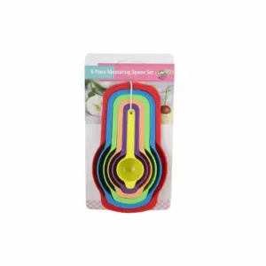 Classic Kitchen Measuring Cups & Spoons 6pc Set Plastic for Baking & Cooking