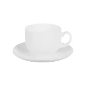 Luminarc Essence Cup & Saucer Set 220ml White P3380 (Pack of 6pcs)