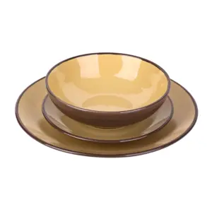 Nadstar1 Dinner Set 18pcs Porcelain, Plate 6pcs , Bowl 6pcs , Soup Plate 6pcs 2023021