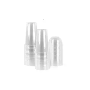 Generic Khaleej Pack Clear Pet Glass 12 OZ with Dome Lid (Pack of 1000)