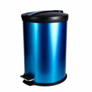 Nadstar1 Dustbin Pedal Steel 20 Liter Blue B09-20LP Offer Product with Dent