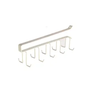 Nadstar1 Dish Rack 5 Hooks Hanging Cup & Utensil Holder Closet Shelf With Hanger HP93-061
