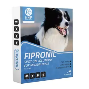 N4P Fipronil Spot On Flea & Tick Treatment for Medium Dogs (10–20KG) | Vet-Strength, 3-Month Protection from Fleas, Ticks, Mites & Lice