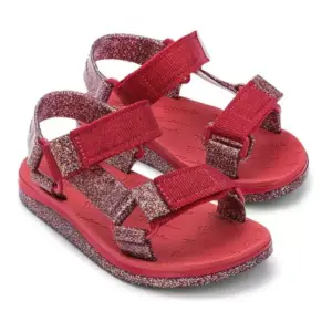 Mini Melissa Papete Rider Red Clear Glitter