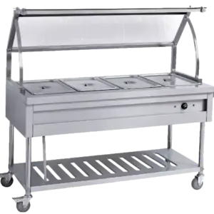 Nadstar8 Trolley With Glass Top 4 Pan - HBW-4G