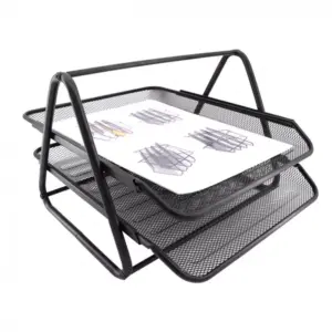 Mind Reader In & Out Tray Mesh Set Of 2 Pcs Black CQY 2002