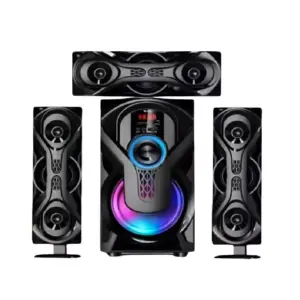 Miralux Sound System 3.1ch 5700W with PMPO Subwoofer & 3 Speakers, Remote, LED Display, Bluetooth & USB Support MHT-400BT