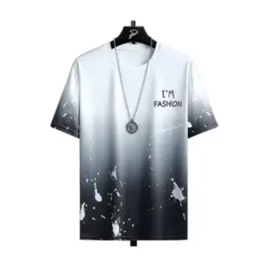 Faith Men’s Ice Silk Short Sleeve T-Shirt 2XL – Breathable Summer Loose Fit, Stylish All-Matching Top