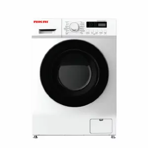 Nikai Washing Machne 8kg Front Load Stainless Steel Drum NWM600FN7 Auto Balance Water Saving Device Digital Display A+ Energy Efficiency