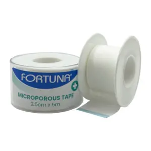 A-Care Microporous Surgical Tape, 2.5cm x 5m, MST-25004, Breathable Skin Friendly Medical Tape (Pack of 12)