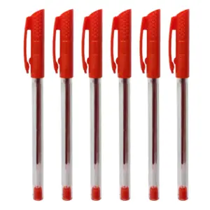 Nataraj Surfer Ball Fine Pen 0.7mm 6pcs Red P04754