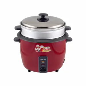 Nikai Rice Cooker 1.8L Keep Warm Function Teflon Coated Inner Pot 700W NR672N1 Aluminum Steamer Detachable Power Cord Indicator Lights