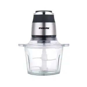 Nikai Chopper 3L Glass Bowl 500W NC394G Detachable Blade Stainless Steel Blades 2 Speed With Safety Switch