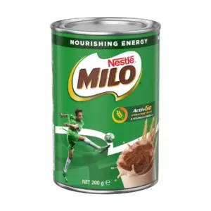 Nestle Milo Chocolate Milk Powder Active-Go, Low GI, Source of Protein, 8 Vitamins & Minerals, 200g Tin