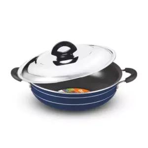 Orange Cookware Orange Induction Base Deep Kadai 3.2L with Stainless Steel Lid ONSC133