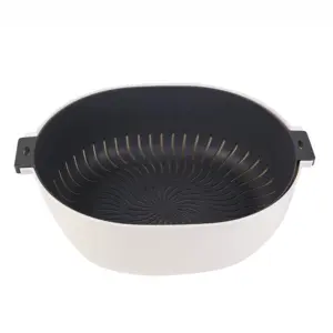 Nadstar1 Strainer With Basket 22x30 CM Multipurpose Kitchen Vegetable & Fruits Washing Basket - 2 in 1 Strainer + Basket 8027
