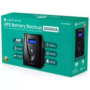 Lightwave Light Wave 3000VA Smart Online UPS Double Conversion AVR Single Phase LW OUPS 3000VA