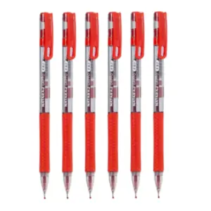 Nataraj Grippo Fine Pen 0.7mm 6pcs Red P02340