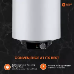 Orient Electric Orient Maverick Water Heater 6L with Polymer Coated Tank, 5 Star Rated, White