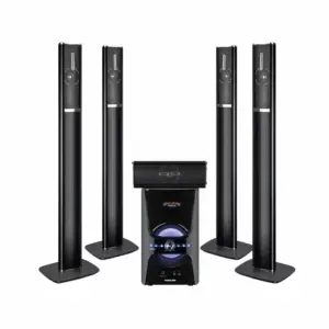 Nikai Home Theatre Bluetooth USB SD Card Wma FM Audio Input 50W NHT6100BTB Led Display Voltage:110~240V,50/60Hz Speaker Driver 8Inch+3Inch*5 Remote Control