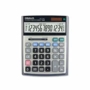 OSALO Desktop Calculator 112 Steps Check & Correct Light Touch 14 Digits OS-7714C