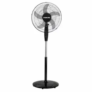 Nikai Stand Fan 16 Inch Padestal Fan 5 Blades 45W NPF1631T Wide Angle Horizontal Oscillation High Performance Copper Motor 3 Speed Low Medium And High
