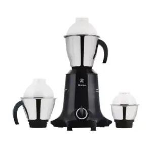 Orange Cookware Orange Mixer Grinder 750W with 3pcs Stainless Steel Jars, Black OCTA 3