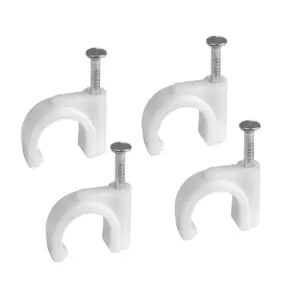Orient Electric Orient Nail Cable Clips 10mm Durable Plastic Wire Clips with Steel Nail NCL10