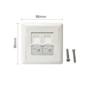 Office Point Officepoint Dual (Duble) Faceplate 86X86mm FP-D-WHITE
