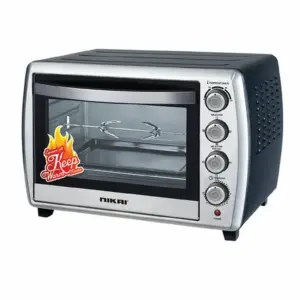 Nikai Oven Electric 65L With Rosting Function 2200W NT6500SRC1 60 Mins Timer Stainless Steel Heating Elements With Bell Ring Keep Warm Function Convection Function