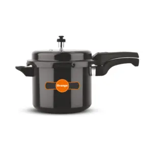 Orange Cookware Orange Black Magic Megna Pressure Cooker 9L with Outer Lid, Hard Anodized OAPC173