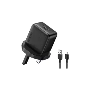 Oraimo PowerCube Charger Kit with USB-C Cable, 10W, Black, OCW-1112UC