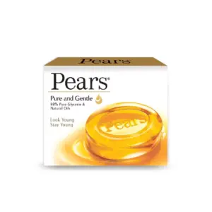 Pears Glycerin Soap Pure & Gentle with Natural Oils 125g (Pack of 48pcs)