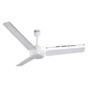 Orient Electric Orient Ceiling Fan 24"/600mm 70W with 3 Blades White New Breeze