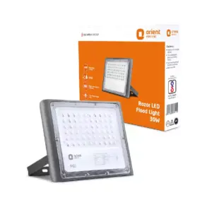 Orient Electric Orient Razor Plus LED Flood Light 30W with IP-65 Weather Resistant, High Voltage Protection, Cool White 6500K
