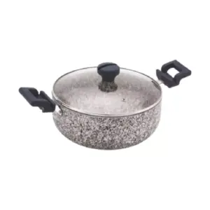 Orange Cookware Orange Casserole Stone Finish Nonstick 24cm with Toughened Glass Lid Rockstar Series ONSC403
