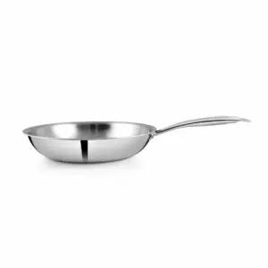Pigeon Frypan 20CM Elite Stainless Steel Triply  Gas Stove and Induction Compatible for Fast Cooking and Longer Heat Retention, Along with Even Heat Distribution SAP 15339