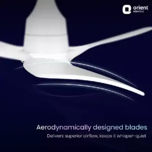 Orient Electric Orient Aerosense IoT Underlight BLDC Ceiling Fan 48"/1200mm with Remote Control, Reverse Rotation Mode, Frost White