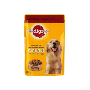 Pedigree Pouch Singles 100g Beef & Liver Mix with Vegetable in Gravy (AP99V/CV05E) (Pack of 48)